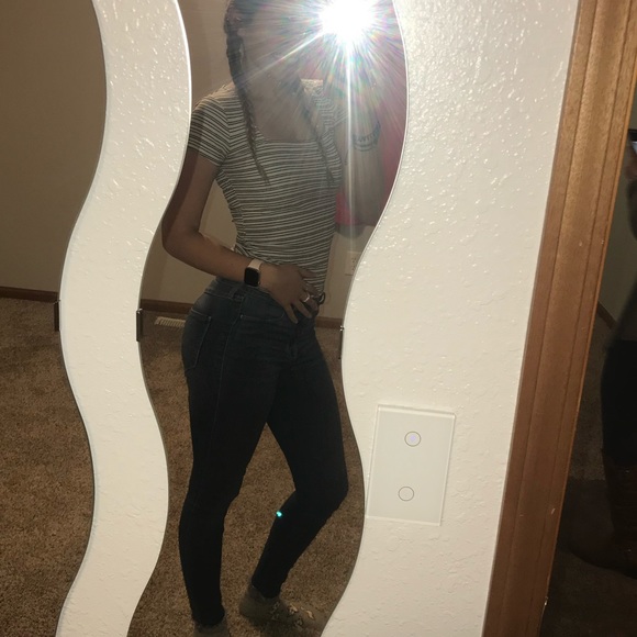 Aeropostale Tops - Black & White Striped Top